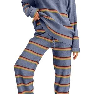 Striped Sweater Lounge Woman’s Lounge Set